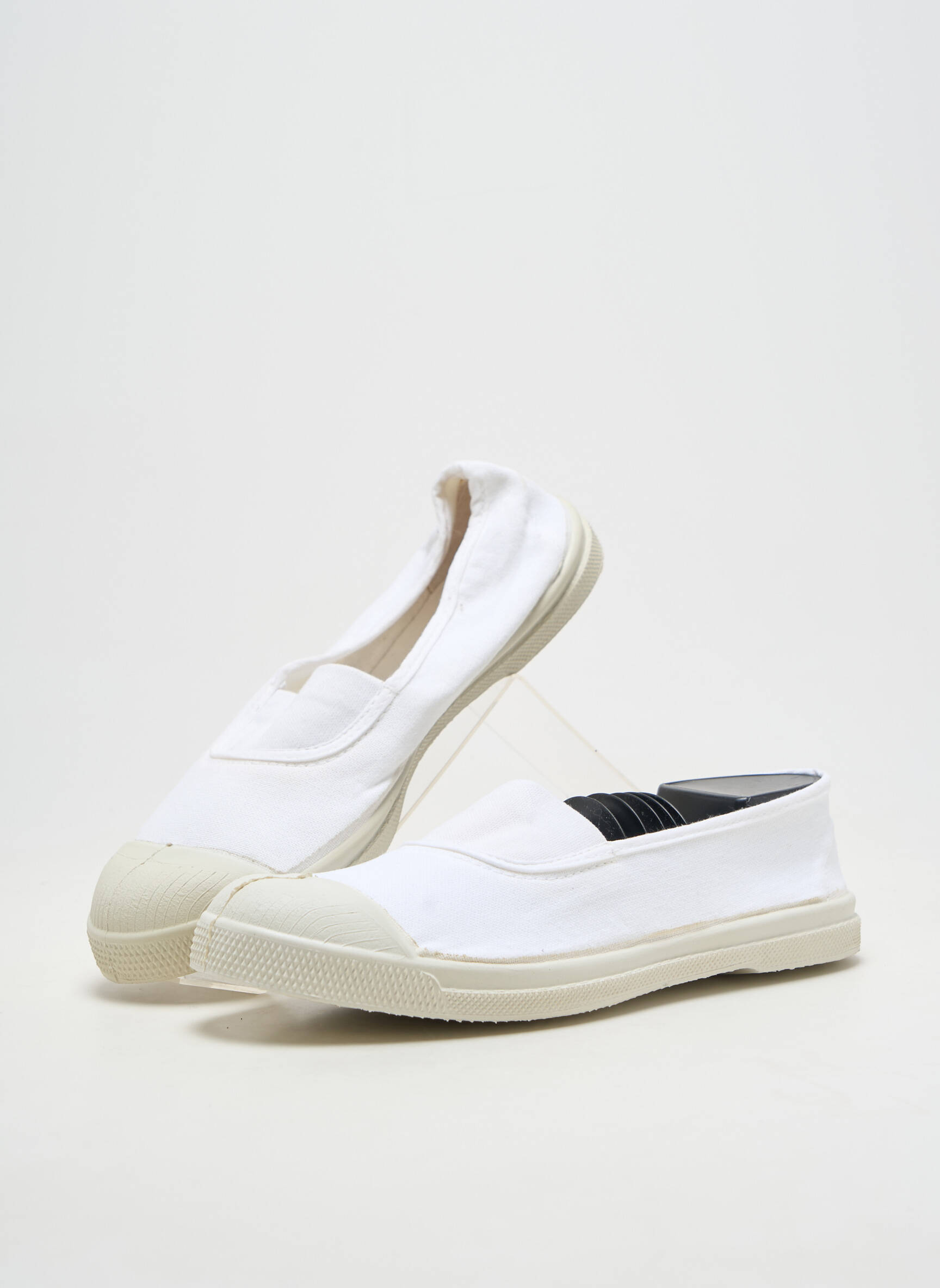 Slip ons  talon plat jusqu'à 3cm blanc BENSIMON femme