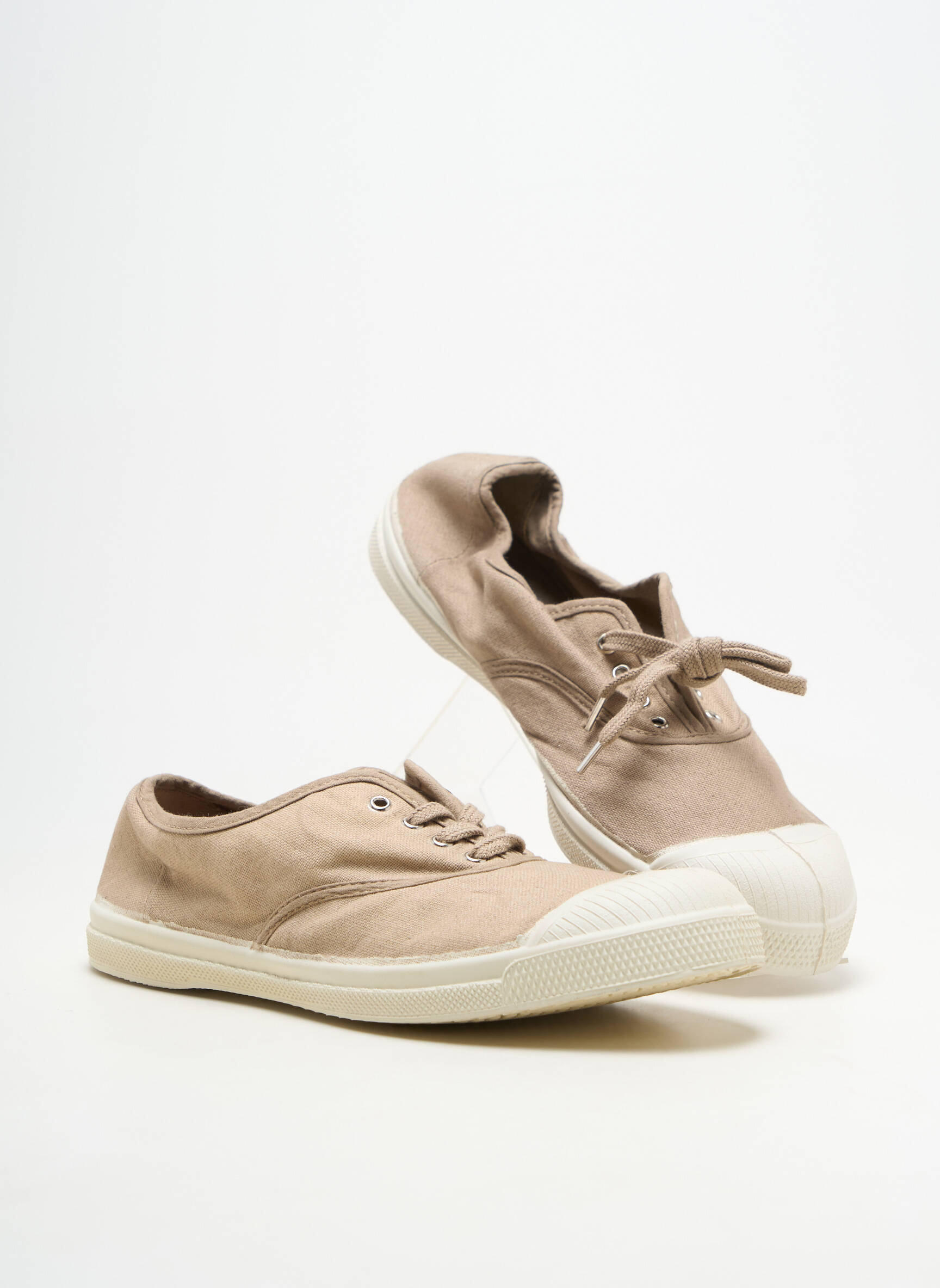 Slip ons fermeture lacets talon plat jusqu'à 3cm marron BENSIMON femme