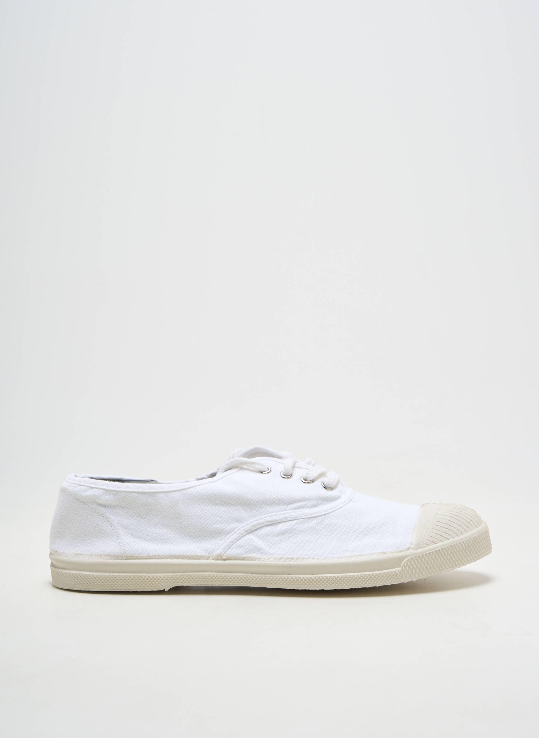 Slip ons fermeture lacets talon plat jusqu'à 3cm blanc BENSIMON femme