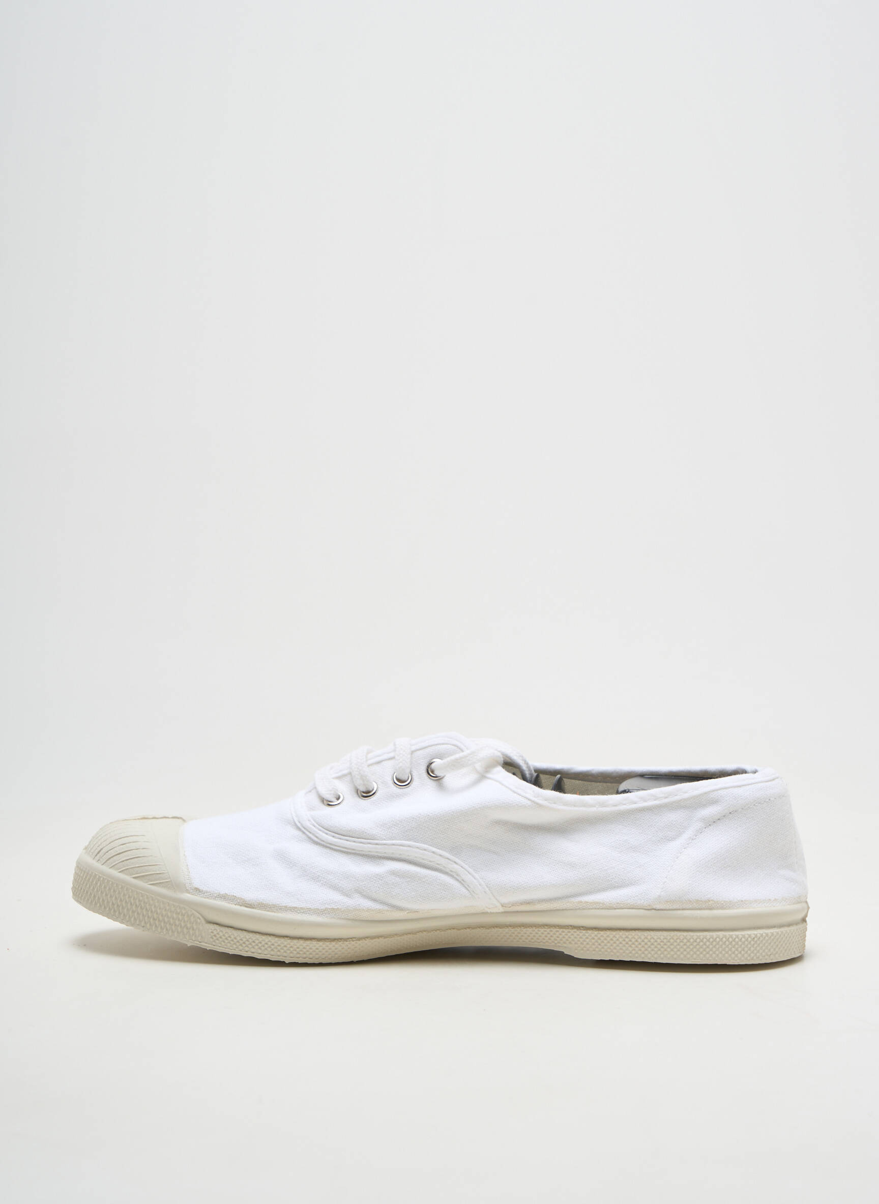 Slip ons fermeture lacets talon plat jusqu'à 3cm blanc BENSIMON femme