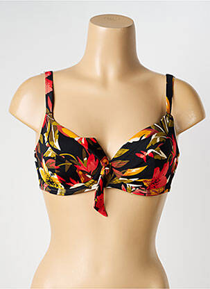 Haut de maillot de bain stretch haut soutien-gorge balconnet noir SANS COMPLEXE femme