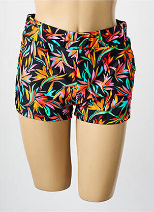 Bas de maillot de bain imprimé fleurs short noir SUN PROJECT femme