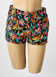 Bas de maillot de bain imprimé fleurs short noir SUN PROJECT femme