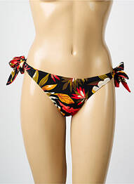 Bas de maillot de bain imprimé fleurs bikini noir SANS COMPLEXE femme