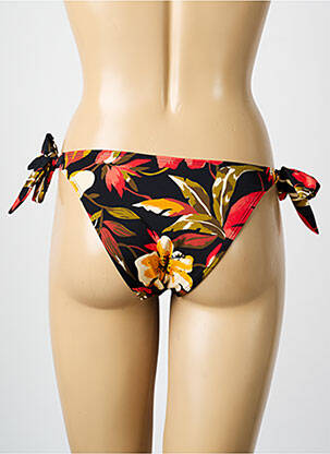 Bas de maillot de bain imprimé fleurs bikini noir SANS COMPLEXE femme