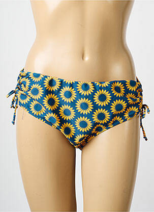 Bas de maillot de bain imprimé fleurs culotte vert ESCORT femme