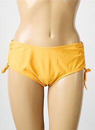 Bas de maillot de bain effet matière satinée culotte jaune ESCORT femme