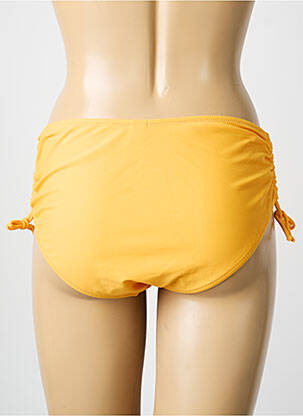 Bas de maillot de bain effet matière satinée culotte jaune ESCORT femme