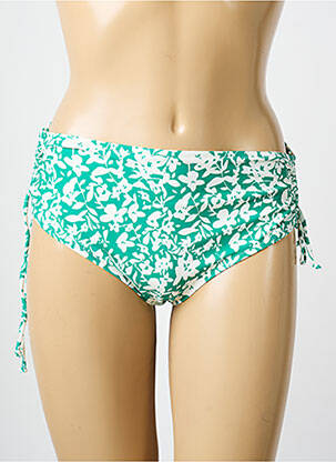 Bas de maillot de bain imprimé fleurs culotte vert ESCORT femme