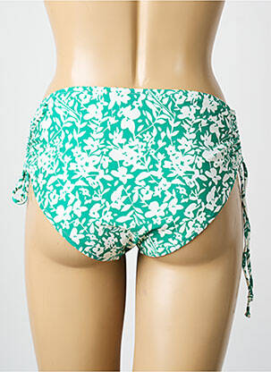 Bas de maillot de bain imprimé fleurs culotte vert ESCORT femme