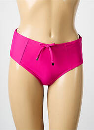 Bas de maillot de bain effet matière satinée culotte rose ESCORT femme
