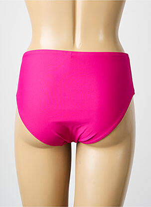 Bas de maillot de bain effet matière satinée culotte rose ESCORT femme
