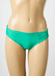 Bas de maillot de bain effet matière satinée culotte vert ESCORT femme