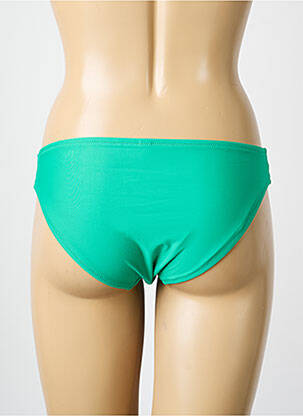 Bas de maillot de bain effet matière satinée culotte vert ESCORT femme