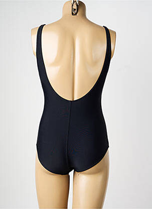 Maillot de bain 1 pièce effet matière satinée haut soutien-gorge avec mousse de rembourrage amovible noir SUN PROJECT femme