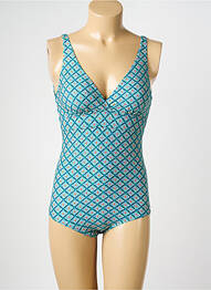 Maillot de bain 1 pièce imprimé fantaisie haut soutien-gorge avec mousse de rembourrage amovible bleu SUN PROJECT femme
