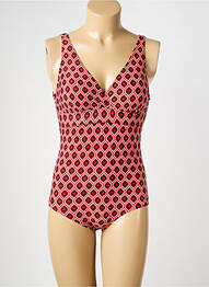 Maillot de bain 1 pièce imprimé fantaisie haut soutien-gorge avec mousse de rembourrage amovible orange SUN PROJECT femme