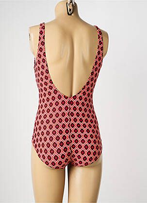 Maillot de bain 1 pièce imprimé fantaisie haut soutien-gorge avec mousse de rembourrage amovible orange SUN PROJECT femme