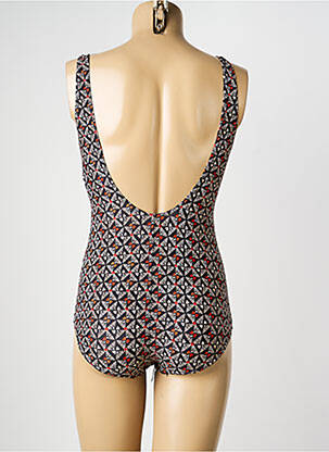 Maillot de bain 1 pièce imprimé fantaisie haut soutien-gorge avec mousse de rembourrage amovible noir SUN PROJECT femme