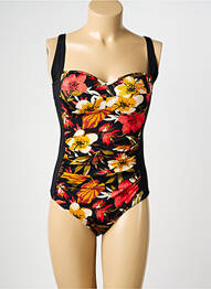 Maillot de bain 1 pièce effet matière satinée haut soutien-gorge moulé noir SANS COMPLEXE femme