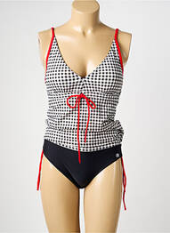 Tankini effet matière satinée noir PLATJA femme