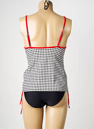 Tankini effet matière satinée noir PLATJA femme
