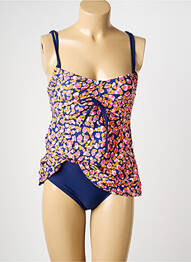 Tankini effet matière satinée bleu SUN PROJECT femme