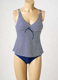Tankini effet matière satinée bleu SUN PROJECT femme