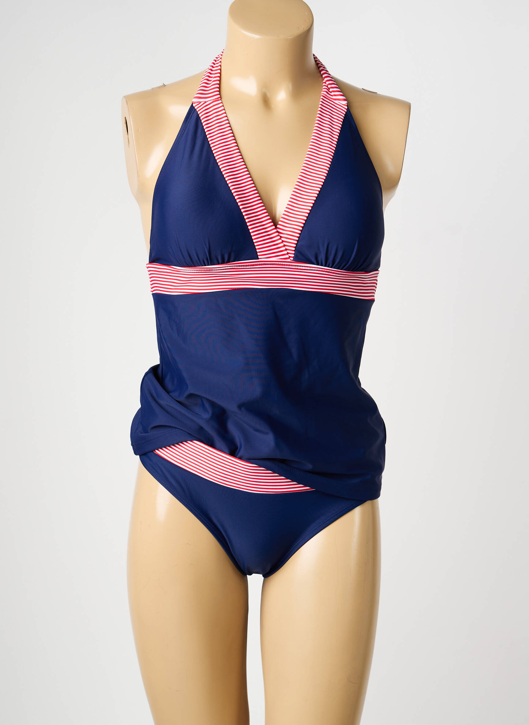 Tankini bretelles élastiquées bleu SASSA femme