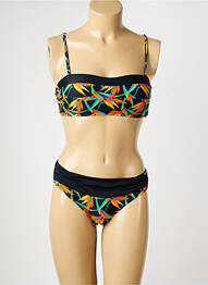 Maillot de bain 2 pièces haut bandeau haut bandeau noir SUN PROJECT femme