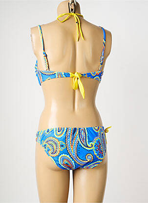 Bas de maillot de bain imprimé fantaisie culotte bleu MISS CARAÏBES femme