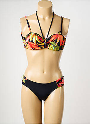 Maillot de bain 2 pièces haut soutien-gorge moulé haut soutien-gorge moulé noir MISS CARAÏBES femme