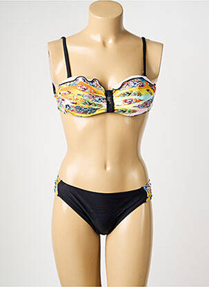 Maillot de bain 2 pièces haut soutien-gorge moulé haut soutien-gorge moulé noir MISS CARAÏBES femme