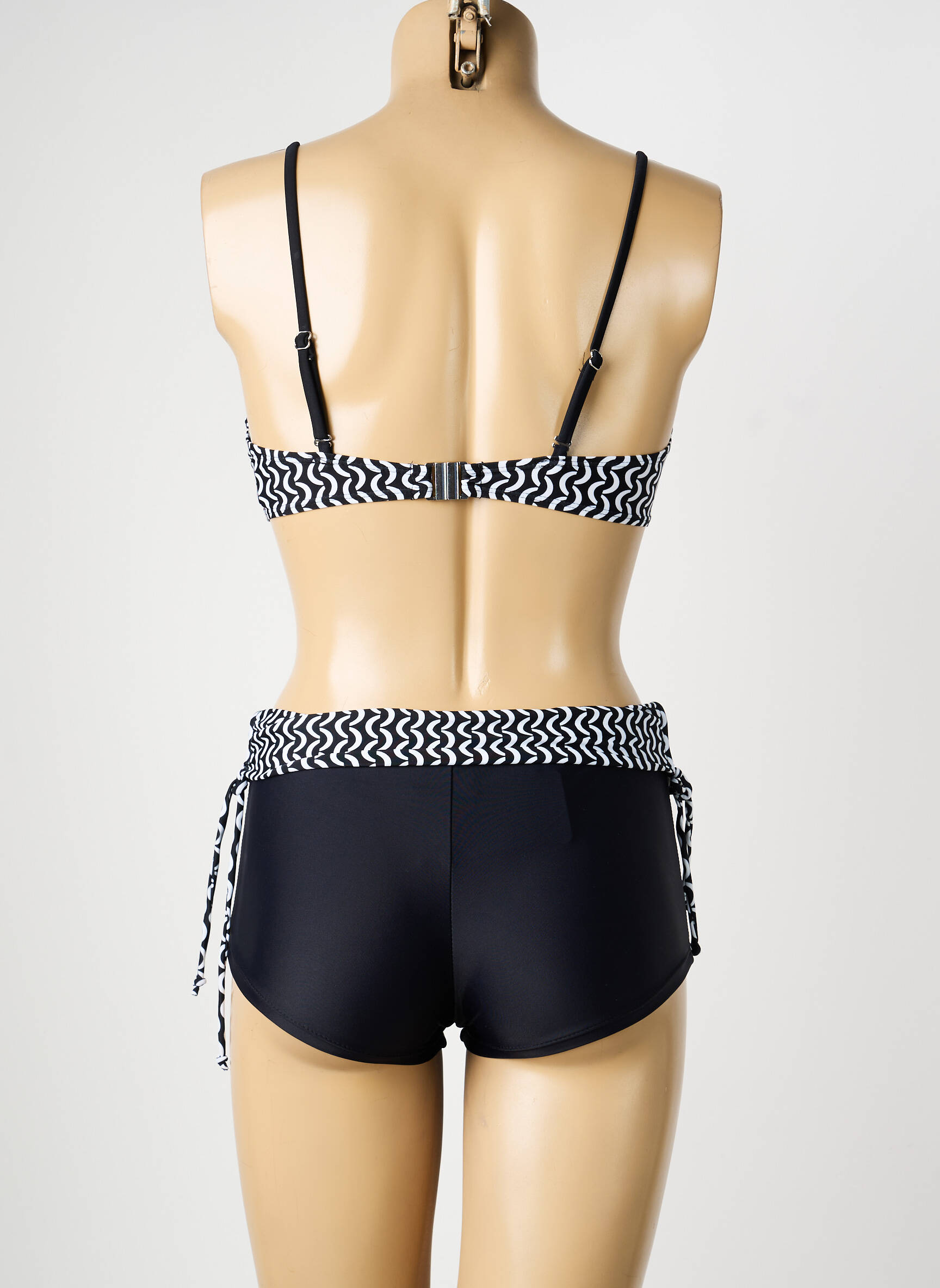Maillot de bain 2 pièces haut soutien-gorge moulé haut soutien-gorge moulé noir SUN PROJECT femme