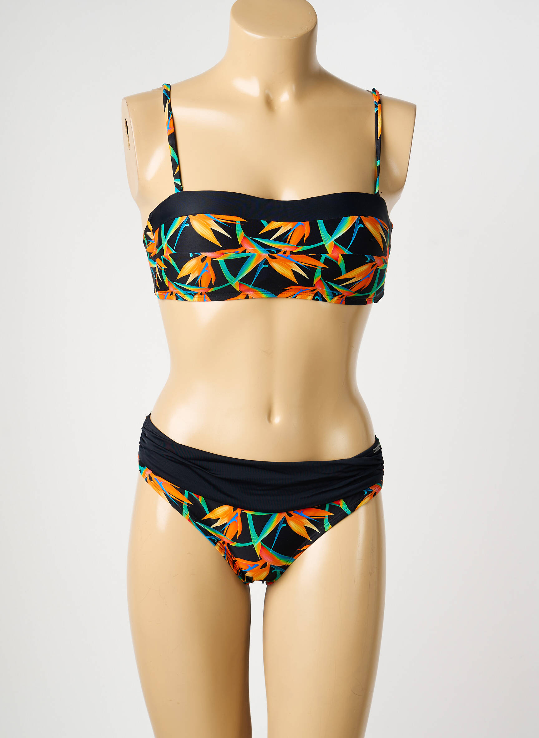 Maillot de bain 2 pièces haut bandeau haut bandeau noir SUN PROJECT femme