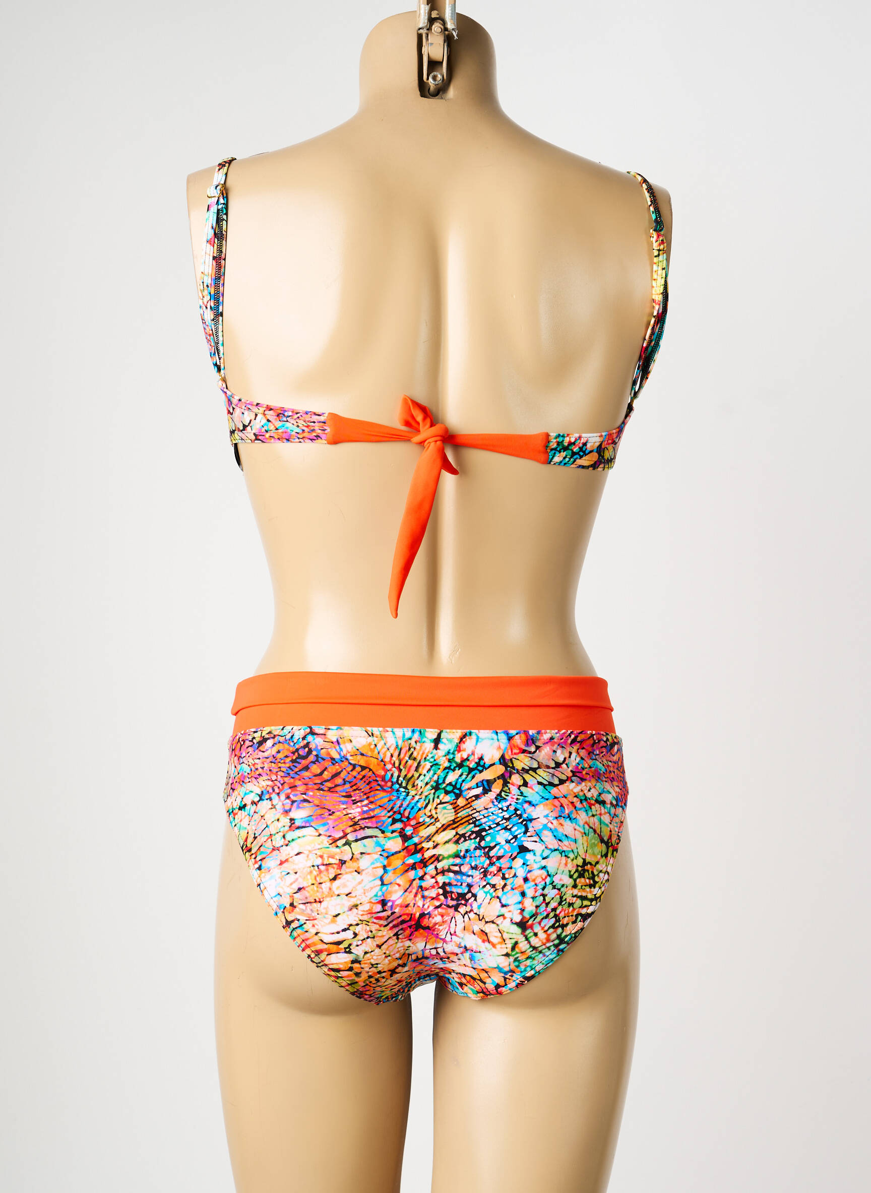 Maillot de bain 2 pièces haut bandeau haut bandeau orange MISS CARAÏBES femme