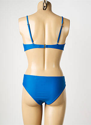 Maillot de bain 2 pièces stretch haut soutien-gorge avec mousse de rembourrage amovible bleu SUN PROJECT femme