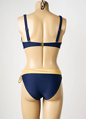 Maillot de bain 2 pièces stretch haut soutien-gorge balconnet bleu MISS CARAÏBES femme