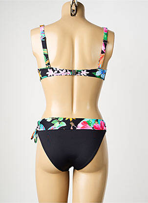 Maillot de bain 2 pièces stretch haut soutien-gorge balconnet noir MISS CARAÏBES femme