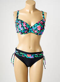 Maillot de bain 2 pièces stretch haut soutien-gorge balconnet noir SUN PROJECT femme