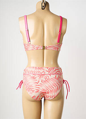 Maillot de bain 2 pièces stretch haut soutien-gorge moulé rose MISS CARAÏBES femme