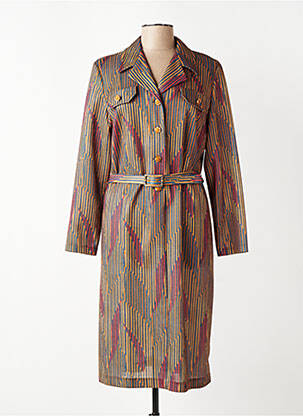 Robe mi-longue manches longues manches longues rouge CHARLES LORENS femme