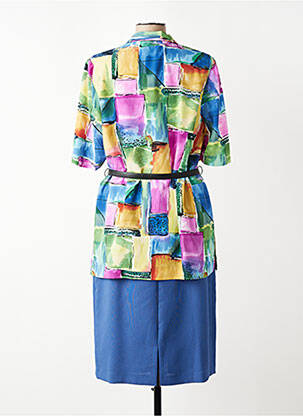 Ensemble jupe coupe droite bleu FRANCE RIVOIRE femme