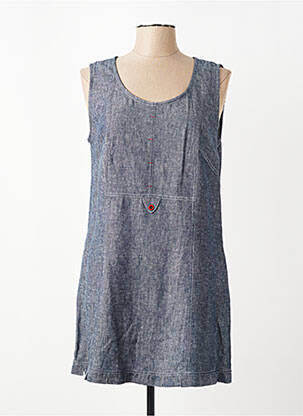 Tunique sans manche col rond bleu TELMAIL femme
