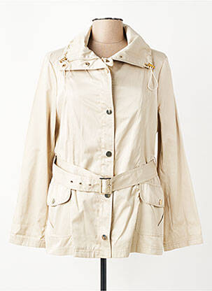 Trench tissage popeline sans capuche beige REVER MILE femme
