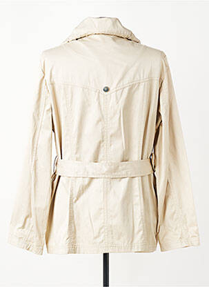 Trench tissage popeline sans capuche beige REVER MILE femme