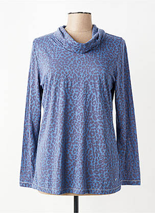 Pull coupe cintrée manches longues bleu THALASSA femme