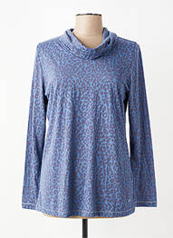 Pull coupe cintrée manches longues bleu THALASSA femme