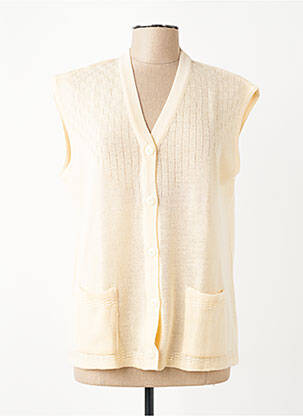 Gilet sans manche poches beige GRIFFON femme