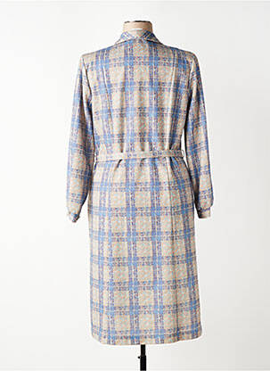 Robe mi-longue manches longues manches longues bleu FRANCE RIVOIRE femme